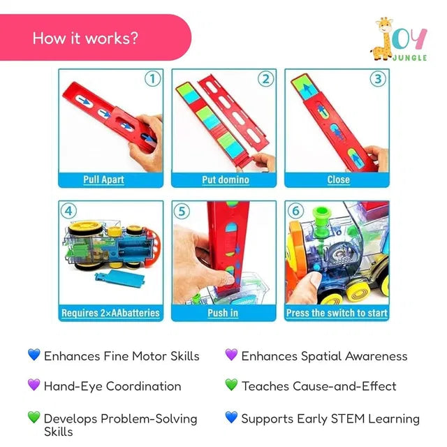 🚂 Train Toy Domino Set for Kids with Sound Effects